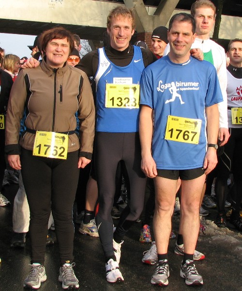 Edith, Jan und Peter am Start